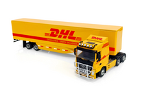 Load image into Gallery viewer, MJ 1:64 Yellow SANY Trailer Container Truck Model Diecast Metal Car New Collection