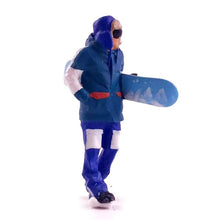 Load image into Gallery viewer, 1:64 Painted Figure Mini Model Miniature Resin Diorama Sand Snowboarding People New Scene