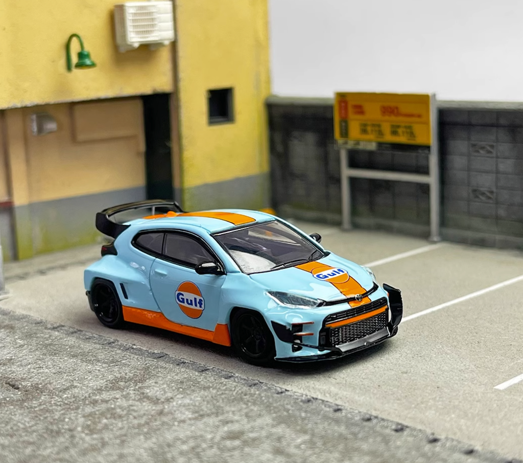 HKM 1:64 GR Yaris GULF Pandem Racing Sports Model Diecast