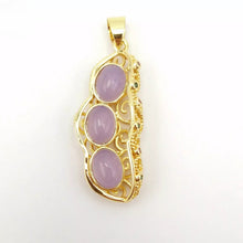 Load image into Gallery viewer, Nature Jade Purple Lucky Beans Pendant Necklace Gift Jewelry charm Blessing Luck