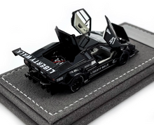 Load image into Gallery viewer, Topart 1:64 Black LBWK Countach #41 Racing Sports Model Diecast Metal Car New Collection