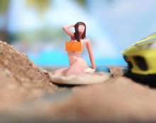 Load image into Gallery viewer, 1:64 Painted Figure Model Miniature Resin Diorama Sand Sexy Girl Lady Beach Toy