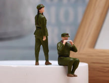 Load image into Gallery viewer, 1:64 Painted Figure Model Miniature Resin Diorama Toy Sand Lady Man Soldier