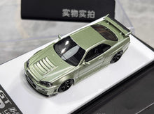 Load image into Gallery viewer, BZMW 1:64 Green Skyline GTR R34 NISMO Z-Tune Sport Model Diecast Resin Car New Collection