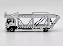 Load image into Gallery viewer, UM 1:64 White 500 HINO Ranger Double Transport truck Model Diecast Metal Car