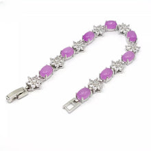 Load image into Gallery viewer, Nature Jade Beaded Bracelet Jewelry Blessing Lucky Fortune Gift For Her Purple b