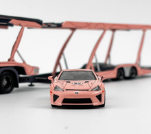 Load image into Gallery viewer, 1:64 Pink Actros Gigaspace 4x2 Trailer Truck LFA #23 Model Diecast Metal Car
