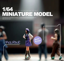 Load image into Gallery viewer, 1:64 Painted Figure Model Miniature Resin Diorama Sand Stand Purple Dress Girl