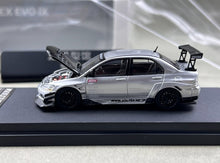 Load image into Gallery viewer, TM 1:64 Silver Carbon Lancer EVO 9 IX Widebody Model Diecast Metal Car New Collection
