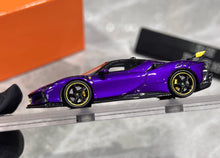 Load image into Gallery viewer, U2 1:64 Purple SF90XX Stradale Racing Sports Model Diecast Resin Car New Collection