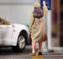 Load image into Gallery viewer, 1:24 Painted Figure Mini Model Miniature Resin Diorama Sand Winter Coat Girl Hat