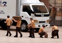 Load image into Gallery viewer, 1:64 Painted Figure Model Miniature Resin Sand Diorama Couriers Workers Set