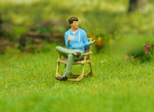 Load image into Gallery viewer, 1:64 Painted Figure Model Miniature Resin Diorama Cafe Sitting Pose Lady Man Toy Collection