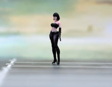 Load image into Gallery viewer, 1:64 Painted Figure Model Miniature Resin Diorama Sand Lady Girl Assassin Black