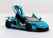 Load image into Gallery viewer, RM 1:64 Plating Blue LP700-4 LBWK Sports Open Model Diecast Metal Car New Collection