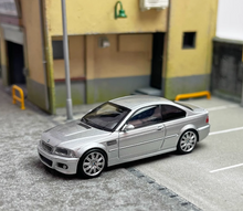 Load image into Gallery viewer, SH 1:64 Silver M3 E46 CLS Coupe Racing Sports Model Diecast Metal Car New