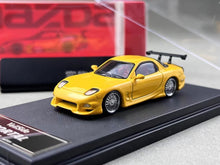 Load image into Gallery viewer, Mortal 1:64 Yellow RX-7 FD Veilside Sports Model Diecast Metal Car New Collection