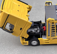 Load image into Gallery viewer, 1:64 Yellow Benz Actros Gigaspace Semi Trailer Truck Model Diecast Metal Car