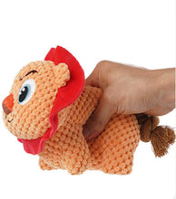 Load image into Gallery viewer, Dog Squeaky Toys Chew Puppy Fluffy Toy Durable Fabric Teeth Grinding PET Lion