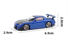 Load image into Gallery viewer, Poprace 1:64 Blue JDM RX-7 FD RE Amemiya Sports Model Diecast Metal Car New Collection