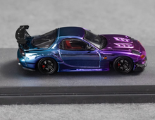 Load image into Gallery viewer, TM 1:64 Plating Blue Pink JDM RX-7 FD3S RE Sports Model Diecast Metal Car New Collection