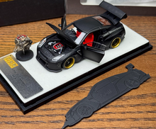 Load image into Gallery viewer, PGM 1:64 Black GTR R35 Rocket Bunny Engine Sports Model Diecast Metal Car New Collection