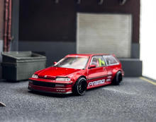 Load image into Gallery viewer, Kaido 1:64 Red Civic EF WORKS V2 Widebody Sport Model Diecast Metal Car New Collection
