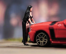 Load image into Gallery viewer, 1:64 Painted Figure Model Miniature Resin Diorama Sand Sexy Underwear Lady Black Collection