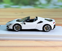 Load image into Gallery viewer, SOLO 1:64 White SF90 Convertible Racing Sport Model Diecast Metal Car New