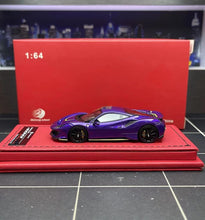 Load image into Gallery viewer, RW 1:64 Hongkong Purple 488 Pista Hard Top Sports Model Diecast Resin Car New Collection