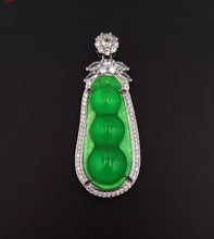 Load image into Gallery viewer, Nature Jade Fortune Beans Pendant Necklace Gift Jewelry charm Blessing Lucky d