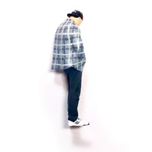 Load image into Gallery viewer, 1:64 Painted Figure Mini Model Miniature Resin Diorama Urban Man Cap Plaid Shirt