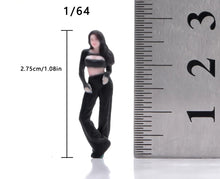 Load image into Gallery viewer, 1:64 Painted Figure Model Miniature Resin Diorama Toy Sand Sexy Woman In Black