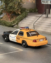 Load image into Gallery viewer, GOC 1:64 Black Yellow Crown Victoria CV DUI Police Model Diecast Metal Car New Collection