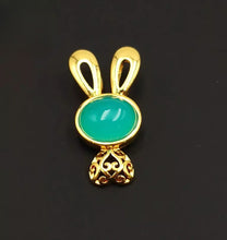 Load image into Gallery viewer, Nature Jade Cute Bunny Pendant Necklace Gift Jewelry charm Blessing Lucky New d