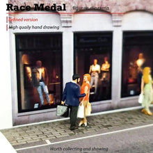 Load image into Gallery viewer, 1:64 Painted Figure Mini Model Miniature Resin Diorama Shopaholic Shopping Lady