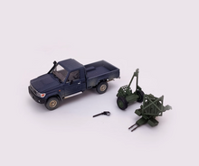 Load image into Gallery viewer, HF 1:64 Blue Military LC79 J70 Single Cab Pickup Model Diecast Metal Car New