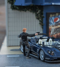 Load image into Gallery viewer, 1:64 Painted Figure Mini Model Miniature Resin Diorama Sand Suit Man With Gun New