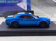 Load image into Gallery viewer, SH 1:64 Blue Stripe Challenger SRT Muscle Hellcat Model Diecast Metal Car New Collection