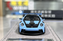 Load image into Gallery viewer, HH 1:64 Baby Blue 992.1 GT3 RS Sports Model Diecast Resin Car New Collection