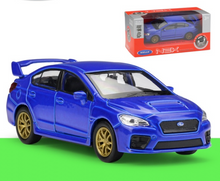 Load image into Gallery viewer, WELLY 1:36 Blue Impreza WRX STI Racing Sports Model Diecast Toy Metal Car New
