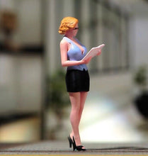 Load image into Gallery viewer, 1:64 Painted Figure Model Miniature Resin Diorama Sand Sexy Secretary Lady Girl Collection