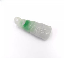 Load image into Gallery viewer, Nature Jade Bamboo Green Pendant Necklace Gift Jewelry charm Blessing Lucky c