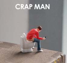 Load image into Gallery viewer, 1:64 Painted Figure Mini Model Miniature Resin Diorama Sand People Man On Toilet