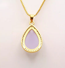Load image into Gallery viewer, Nature Jade Water Drop Pendant Necklace Gift Jewelry charm Blessing Lucky New f