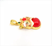 Load image into Gallery viewer, Nature Jade Traditional Lion Pendant Necklace Gift Jewelry charm Blessing Red