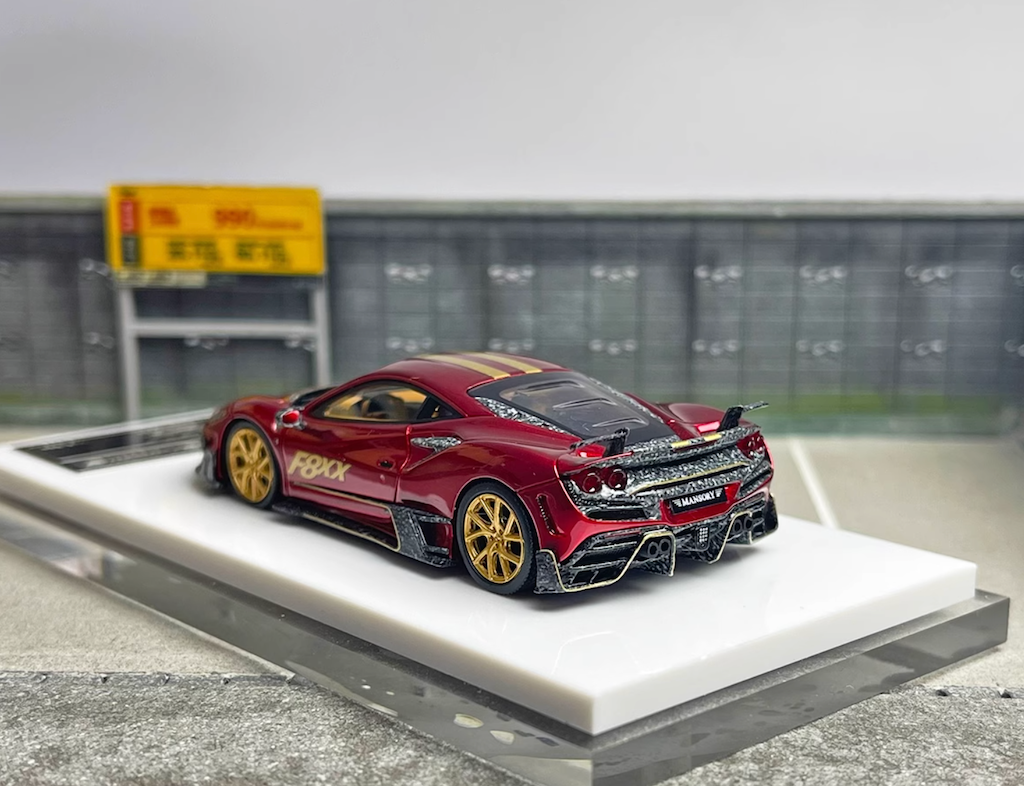 Fuelme 1:64 Red Mansory F8XX Racing Sports Model Diecast Resin Car Fuelme 1:64 Red Mansory F8XX Racing Sports Model Diecast Resin Car