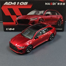 Load image into Gallery viewer, Masdi 1:64 Red RS6 Avant Wagon Sports Model Diecast Metal Car New Collection