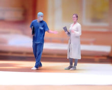Load image into Gallery viewer, 1:64 Painted Figure Model Miniature Resin Diorama Sand Doctor Surgeon Lady Man