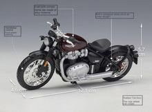 Load image into Gallery viewer, Bburago 1:18 Red Bonneville Bobber Sports Model Diecast Metal Motorcycle New
